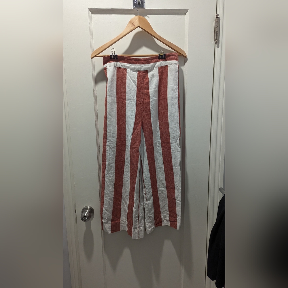 Madewell Hudson Pull On Crop Pants in Bold Stripe